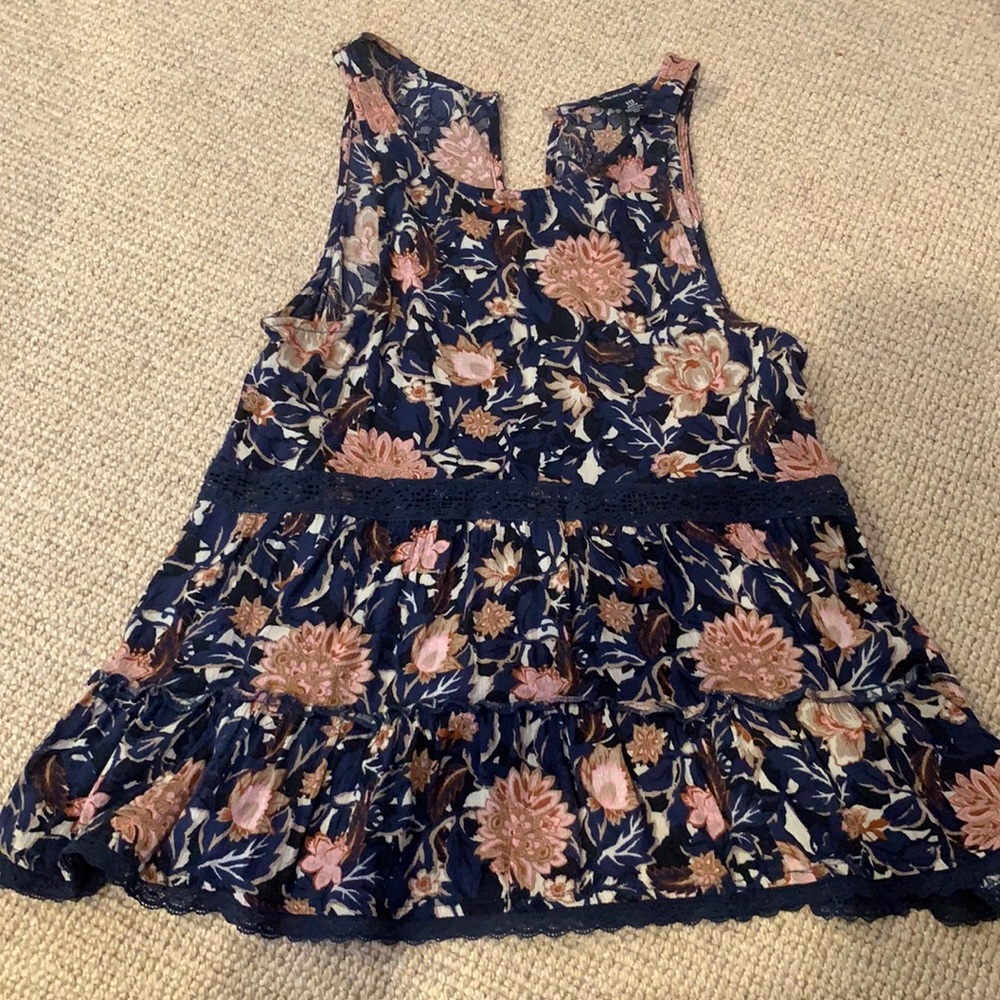 Floral laced top